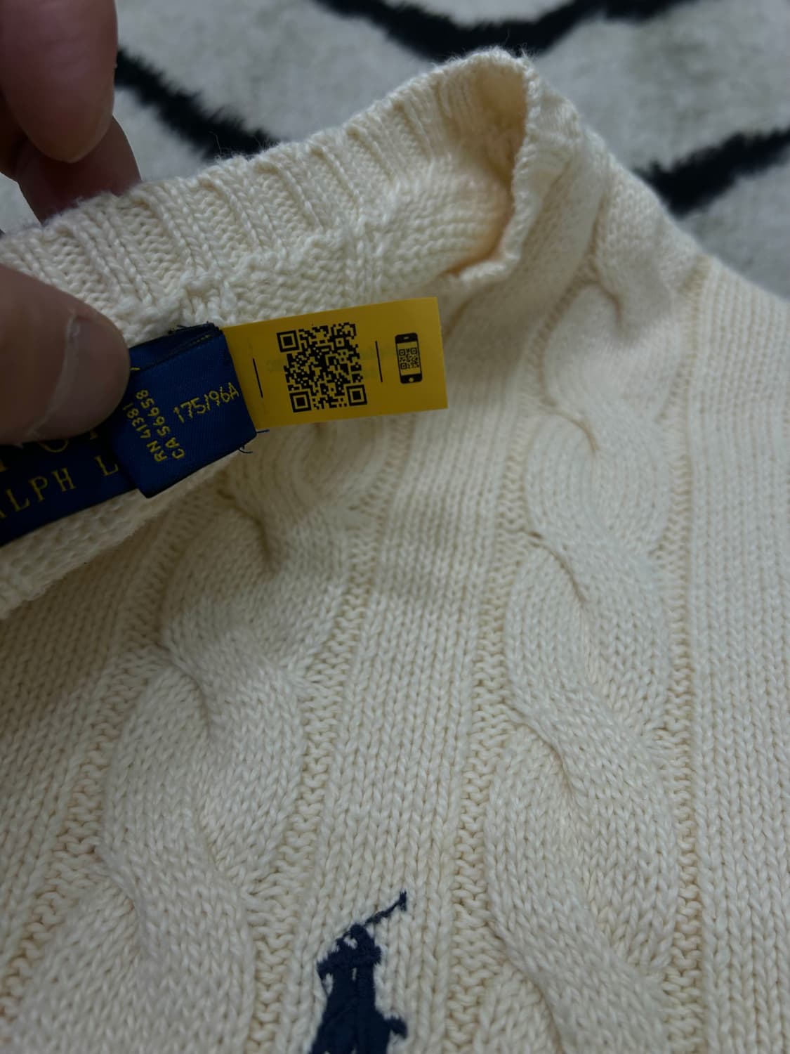 [M]폴로랄프로렌 케이블 코튼 니트/아이보리 상품이미지6