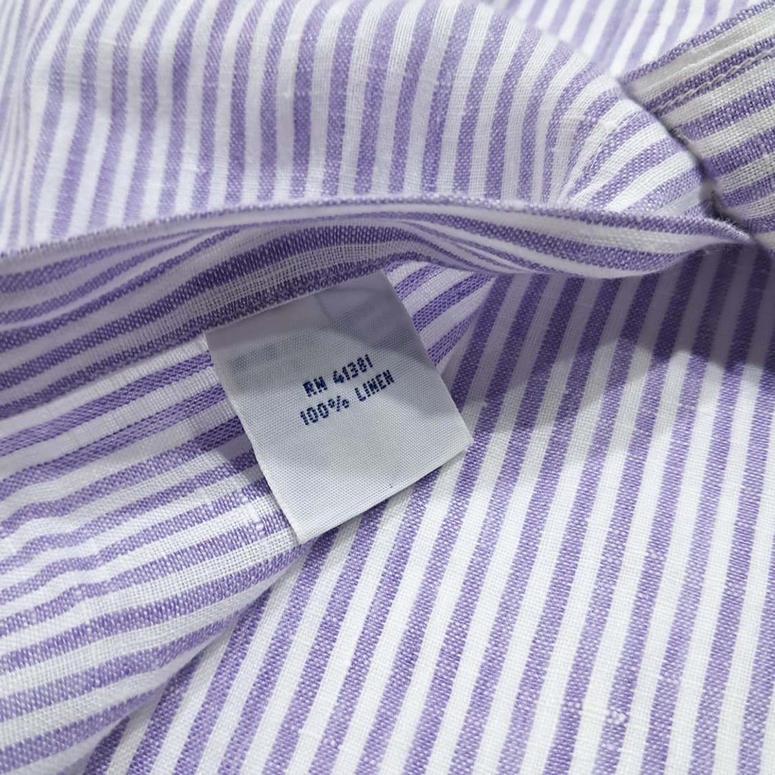 CL922 M 폴로 리조트 린넨 퍼플 스트라이프 셔츠 남방 상품이미지6