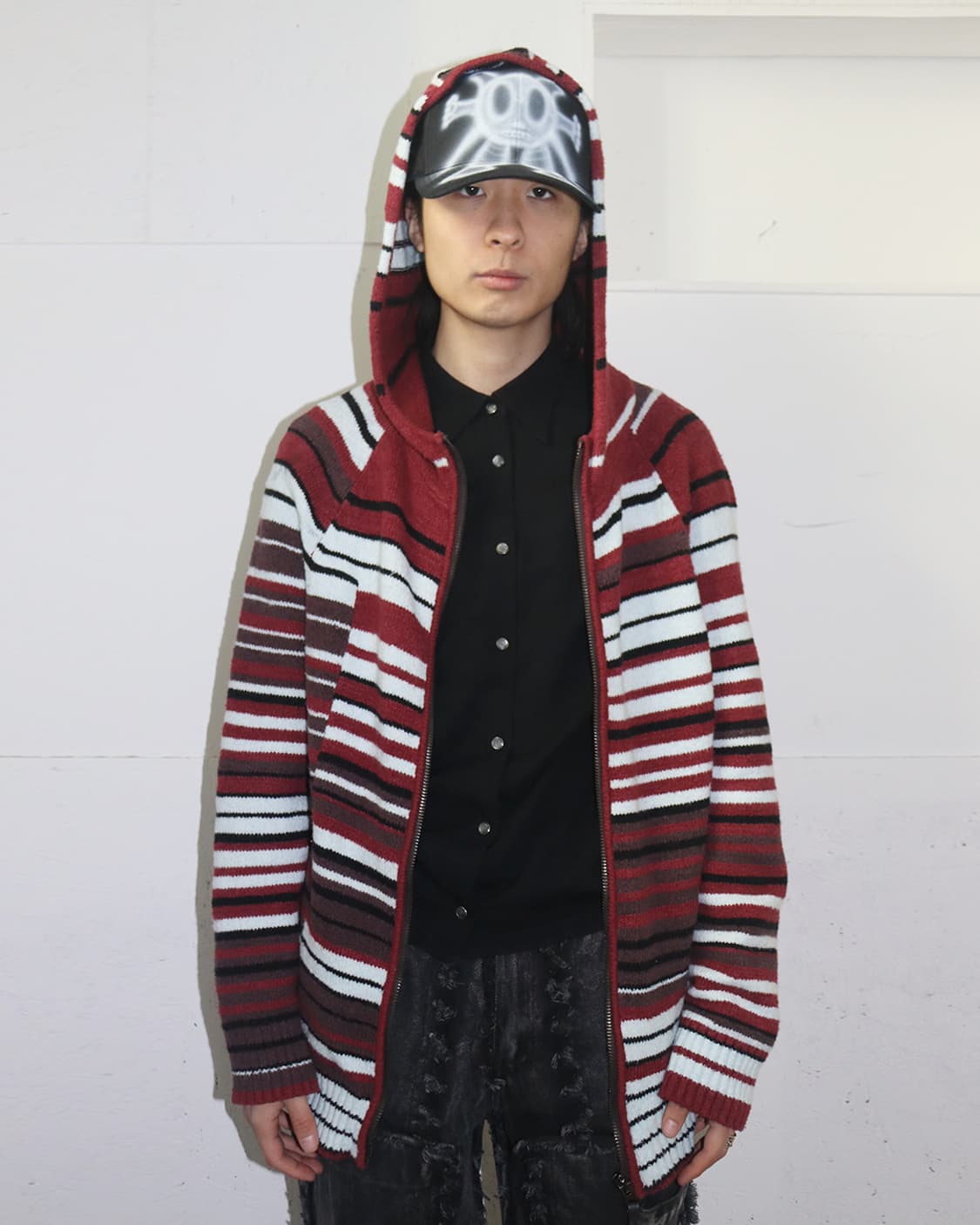 아크네 스튜디오 스트라이프 니트 후드집업 상품이미지2