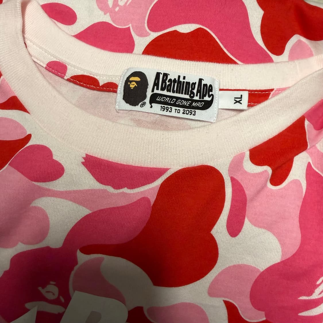 베이프 ABC 카모 베이프 스타 롱슬리브 티셔츠 상품이미지2