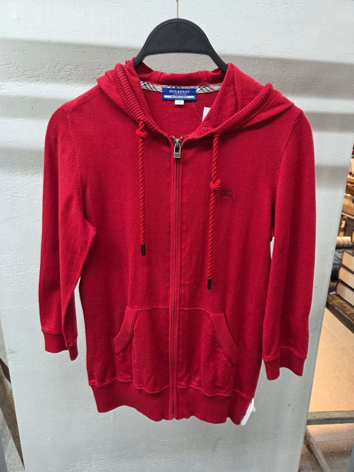 BURBERRY 버버리 레드 9부 후드집업💯 상품이미지1