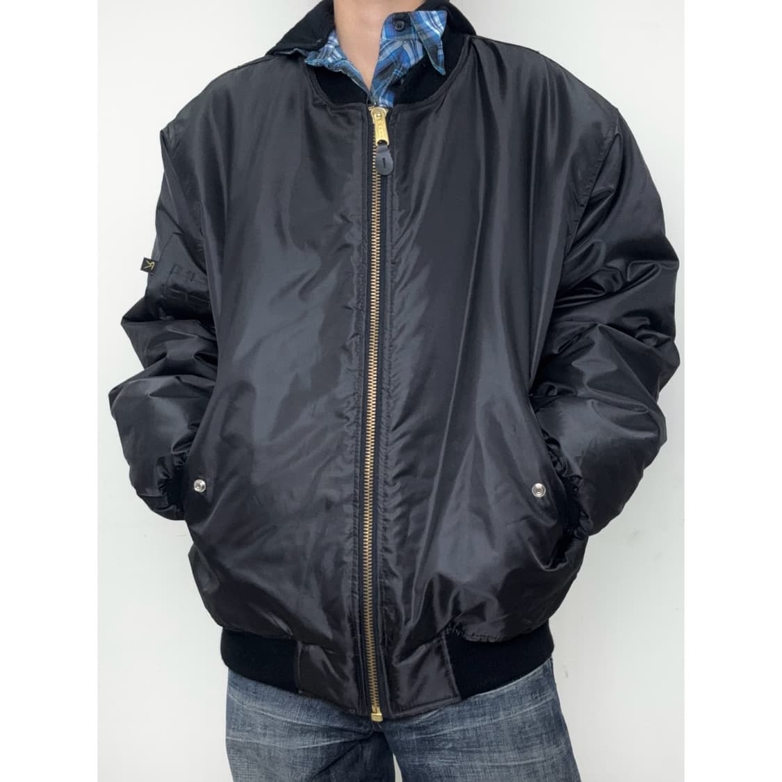 빈티지 블랙 MA-1 블루종 상품이미지1