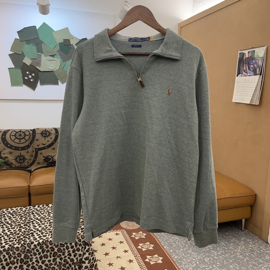 폴로 랄프로렌 빈티지 캐주얼 반집업 카라 니트 L C09238 상품이미지3