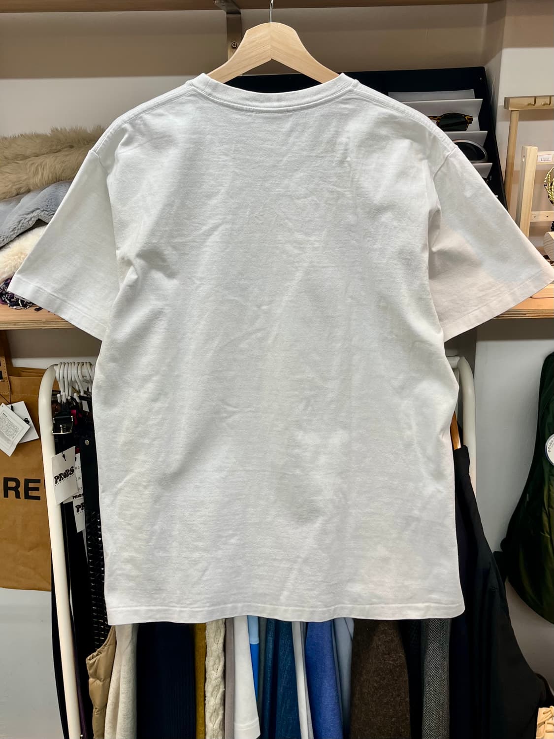 [100] 베이프 프린팅 반팔티 화이트 L  상품이미지5