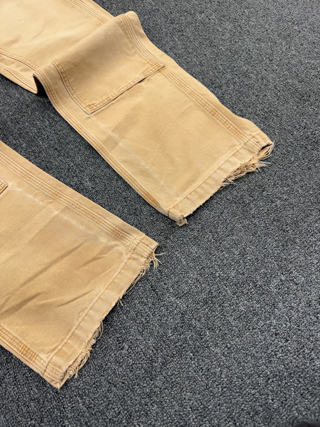 칼하트 빈티지 베이지 더블니 워크팬츠 상품이미지4