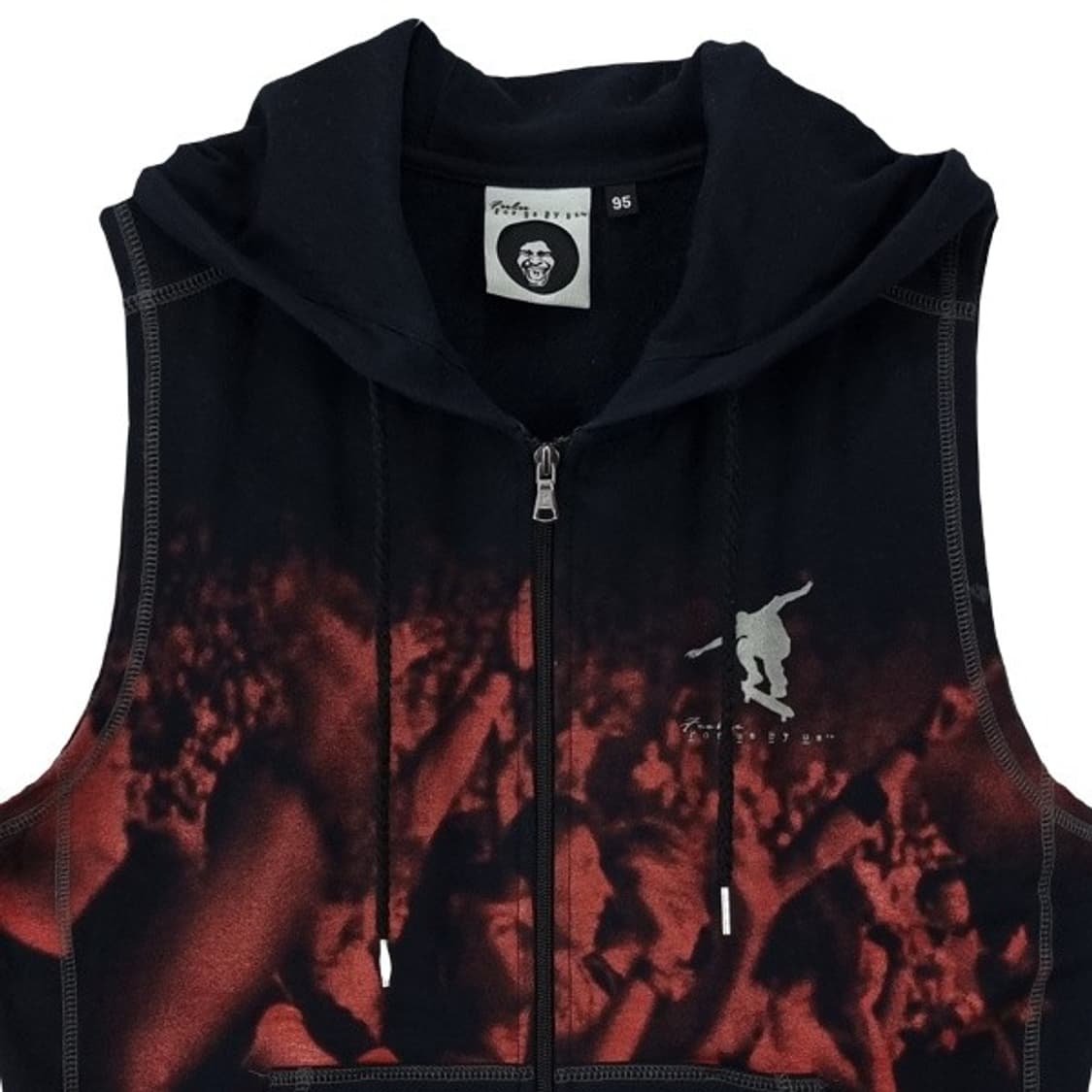 [푸부] 올드스쿨 빈티지 그래픽 프린팅 스웻 후드 베스트 M18270 상품이미지4