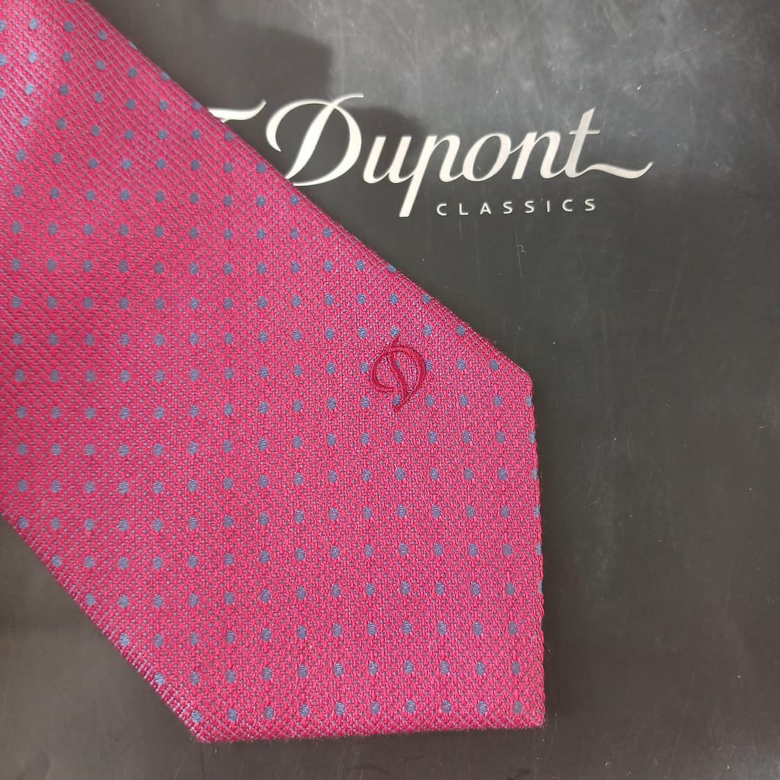 듀퐁 실크 레드 도트 넥타이 8cm A+등급 A19680
 상품이미지9