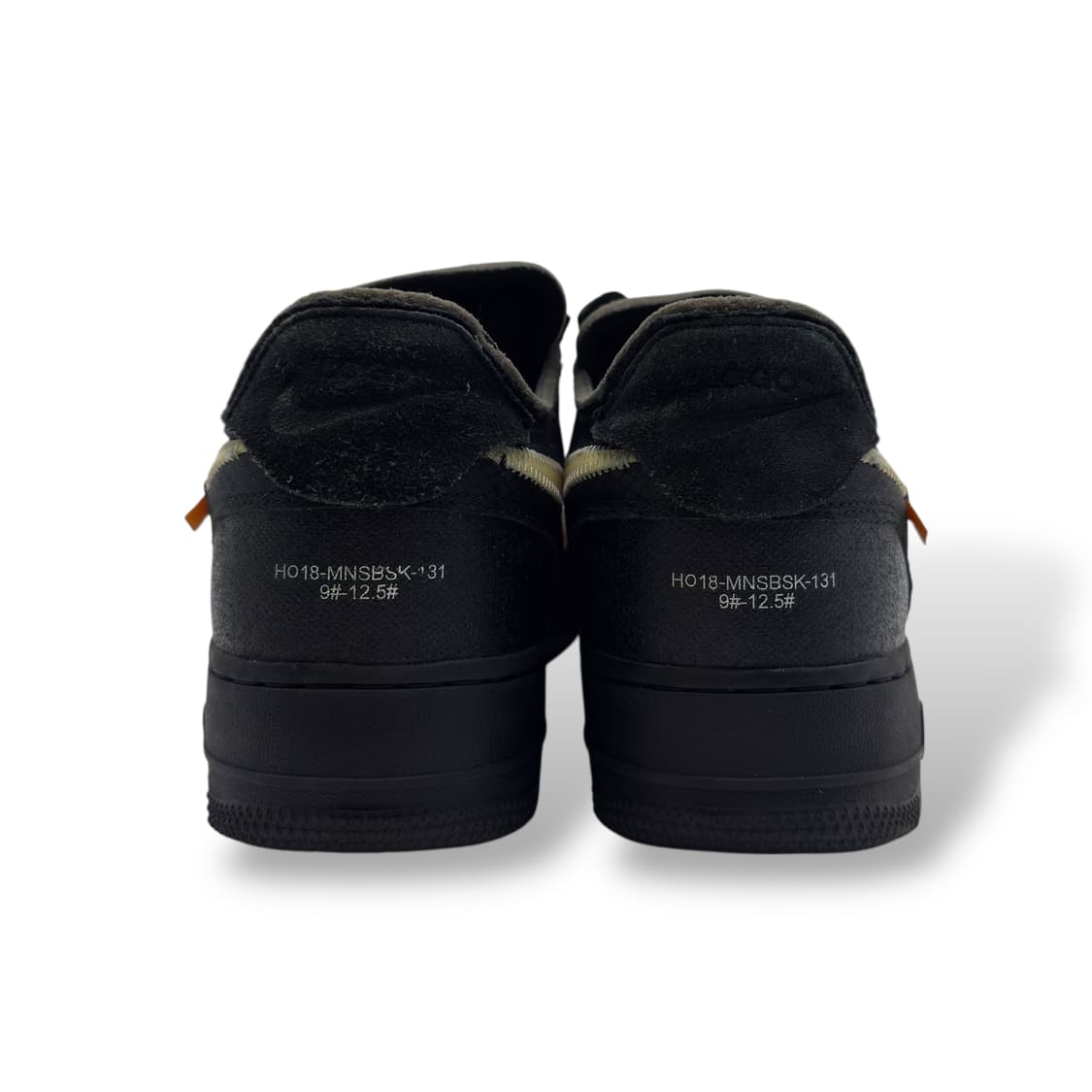 ( 285 ) 나이키 x 오프화이트 에어포스 1 로우 V2 블랙 화이트 상품이미지4