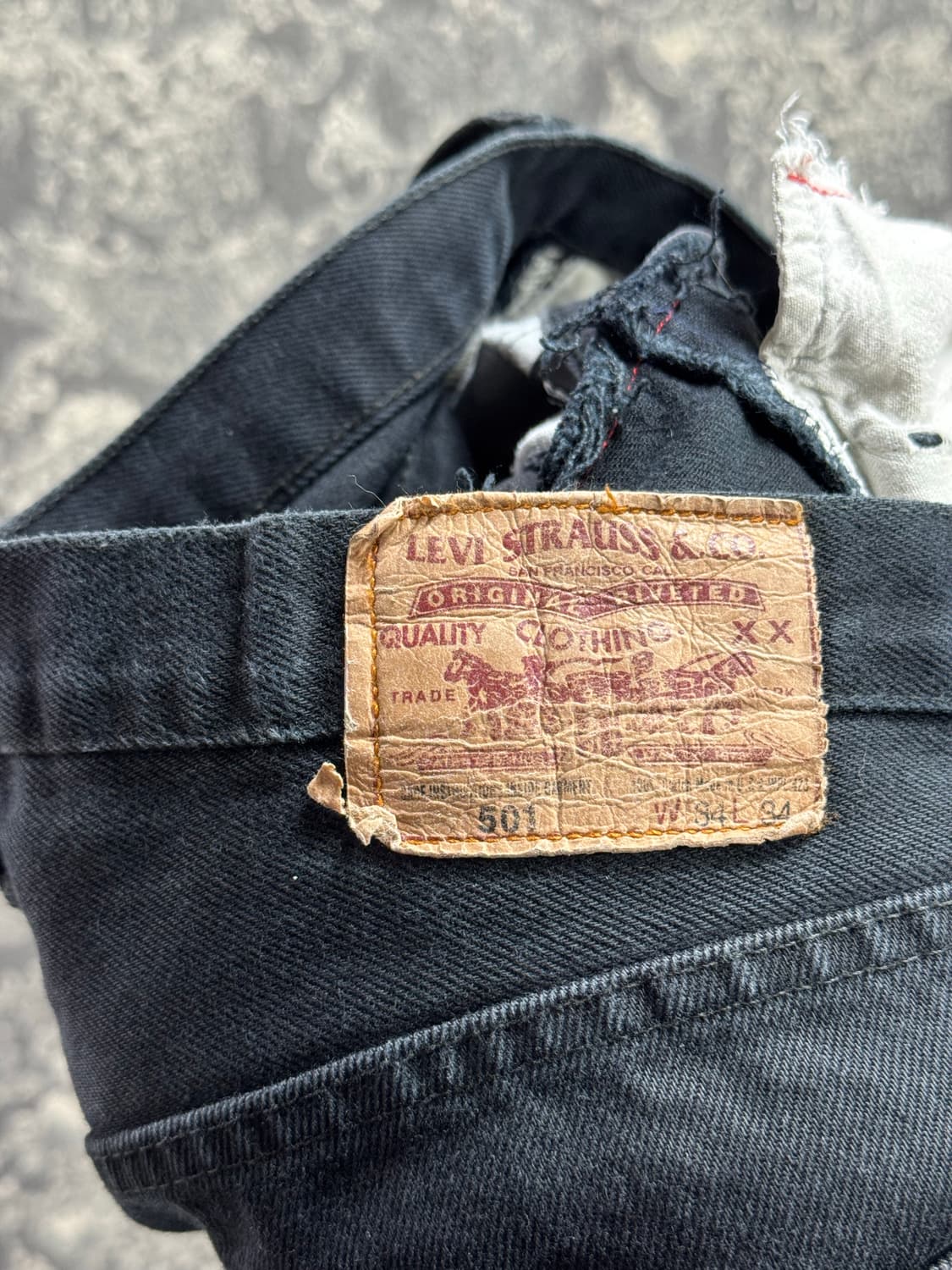 revi's 1850 리바이스 501 커스텀 데미지 데님 팬츠 상품이미지5