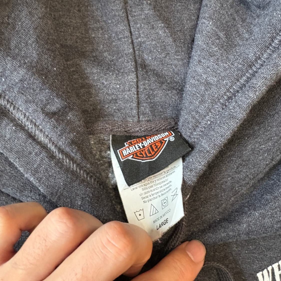 할리데이비슨 정품 다크 그레이 후디 후드티 상품이미지8