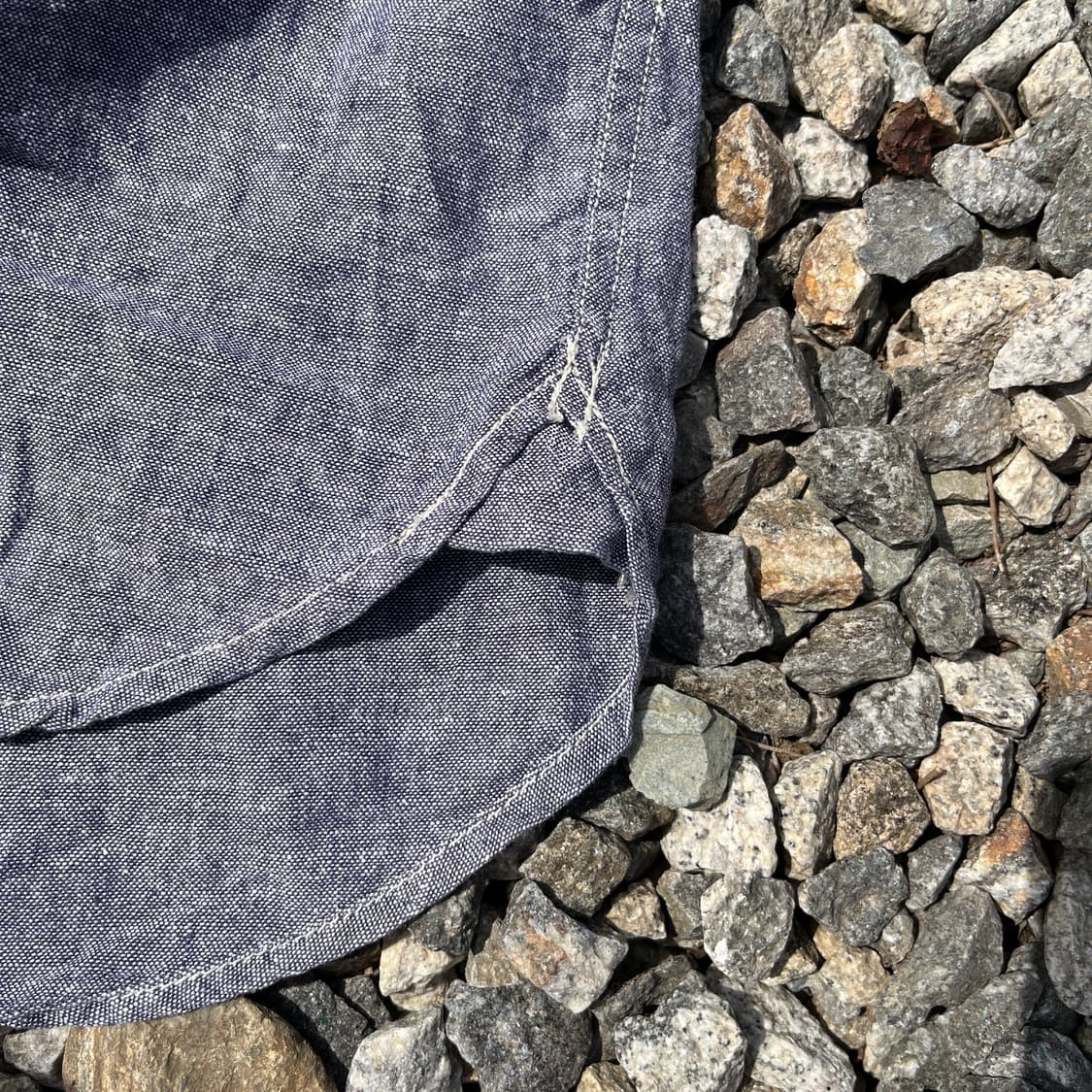 AVIREX 린넨 코튼 혼방 샴브레이 셔츠 (실측확인) 상품이미지3