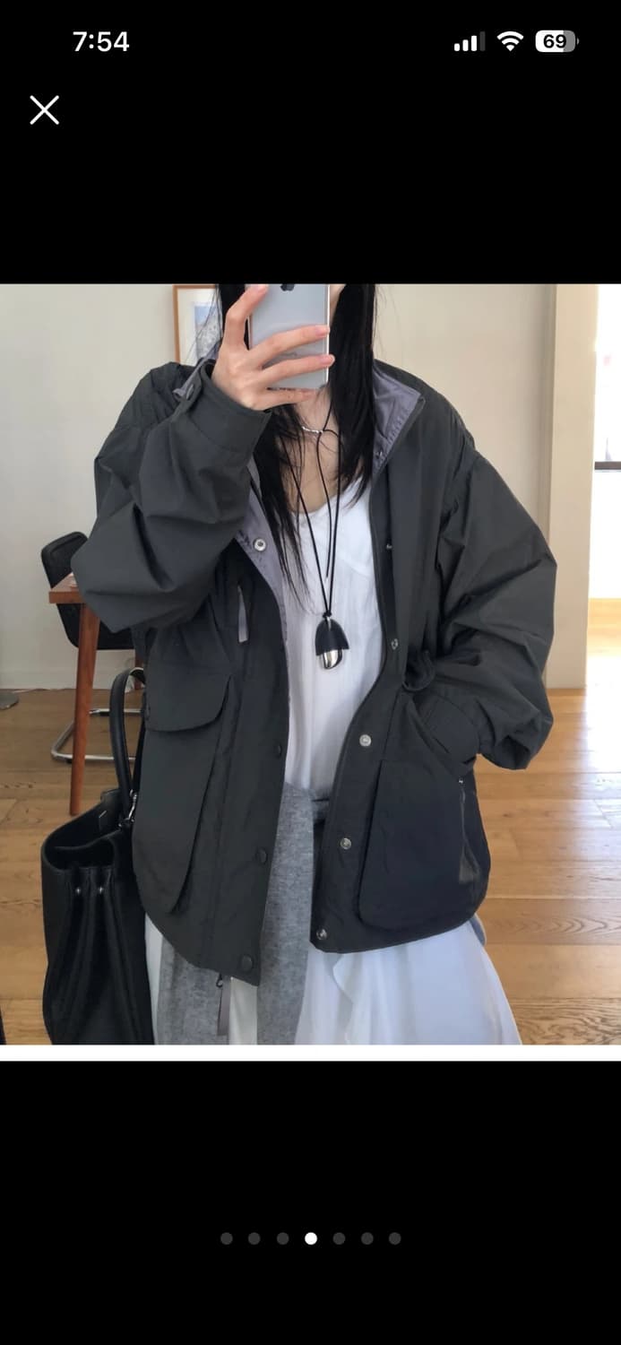 투톤 점퍼 자켓 다크 그레이 상품이미지4