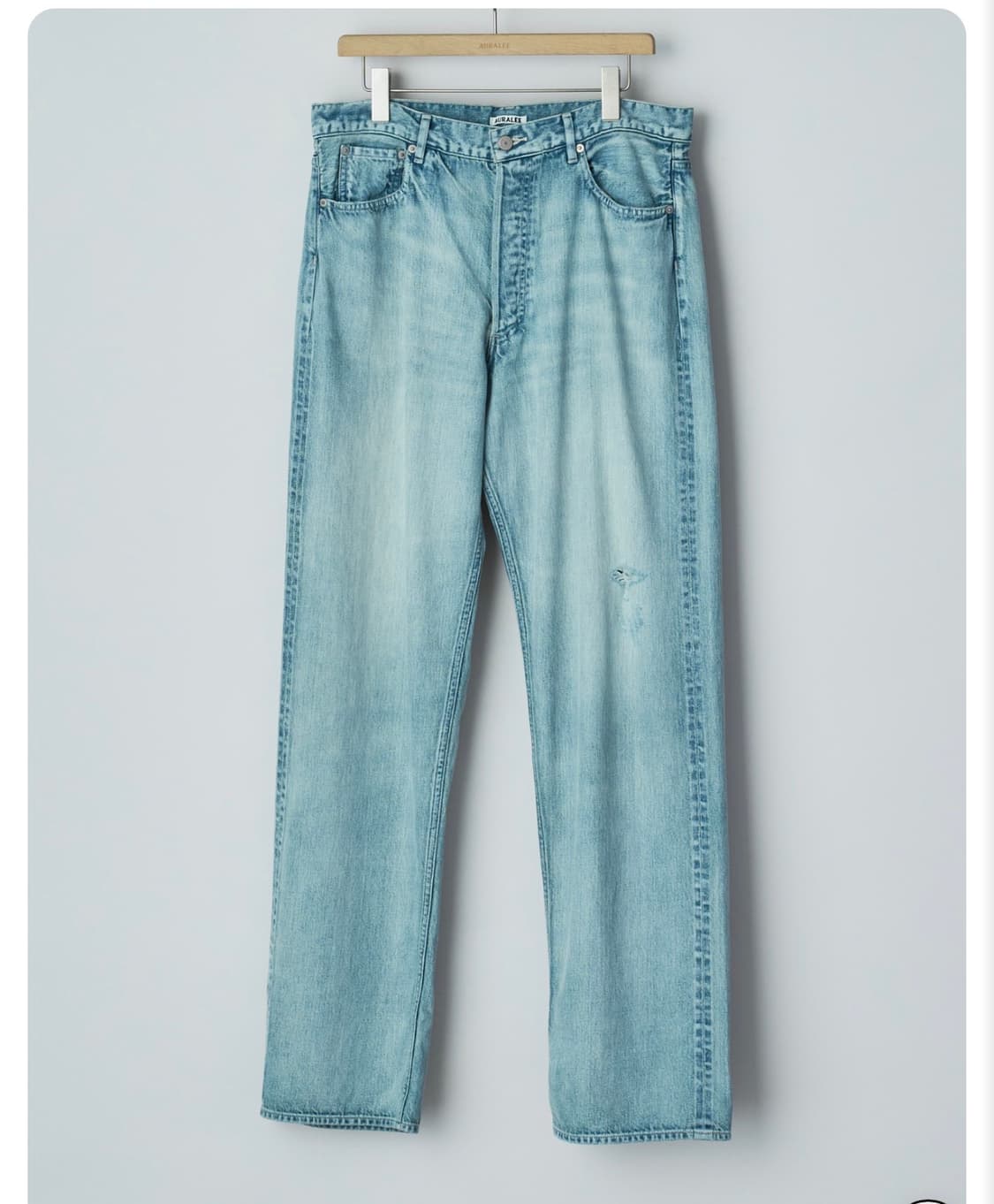 오라리 26ss 페이디드 셀비지 데님 플레어핏 30사이즈 새상품 상품이미지1