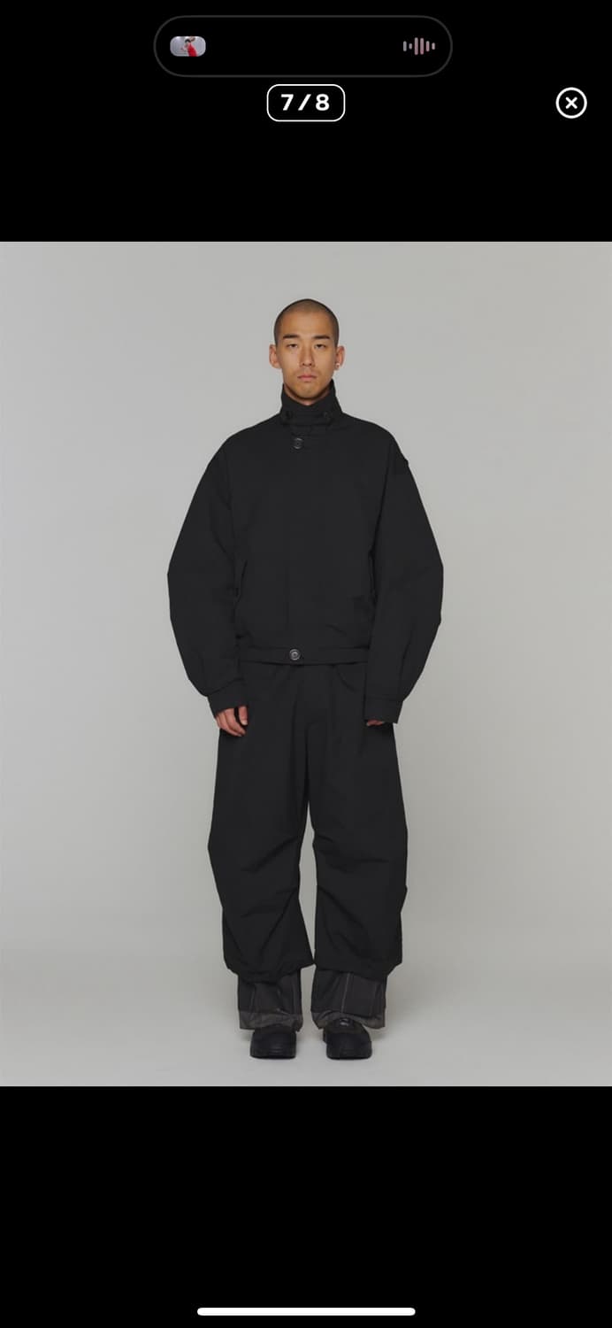 아모멘토 padded cotton nylon jumper 24fw(L) 상품이미지3
