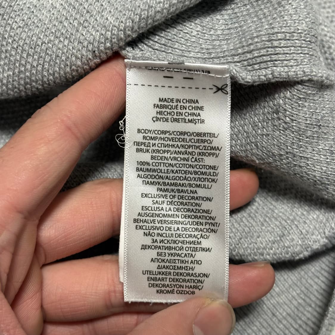 Polo Ralph Lauren 그레이 반집업 코튼 니트 상품이미지4