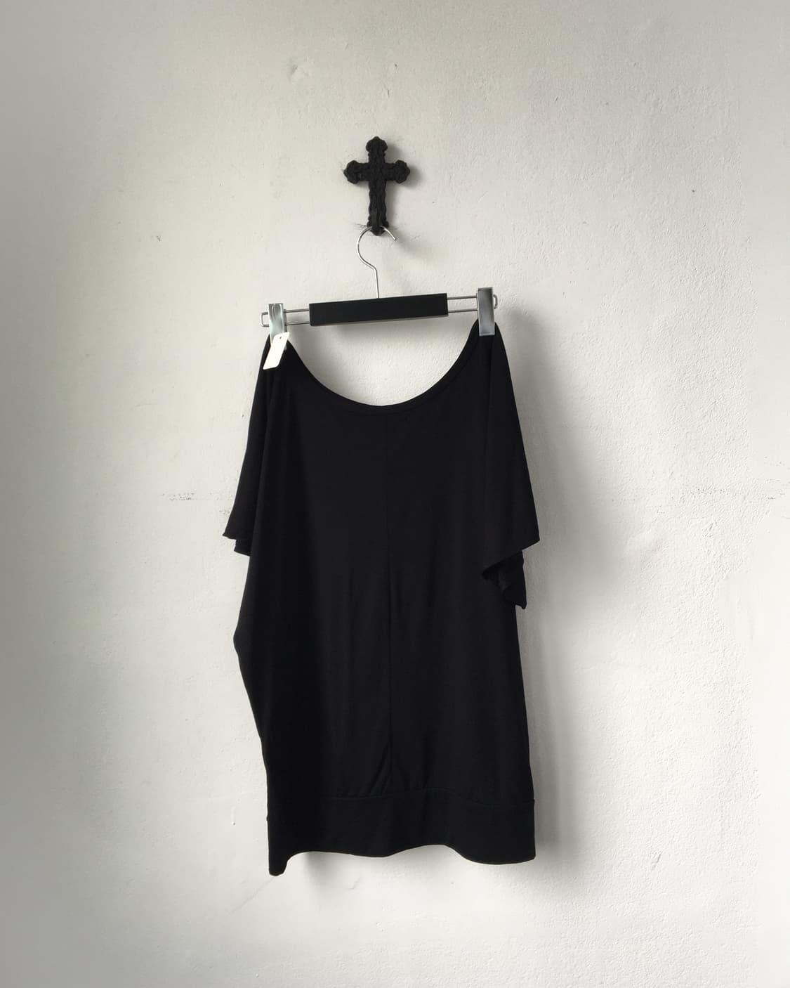 Lettering printing one shoulder t shirt 상품이미지4