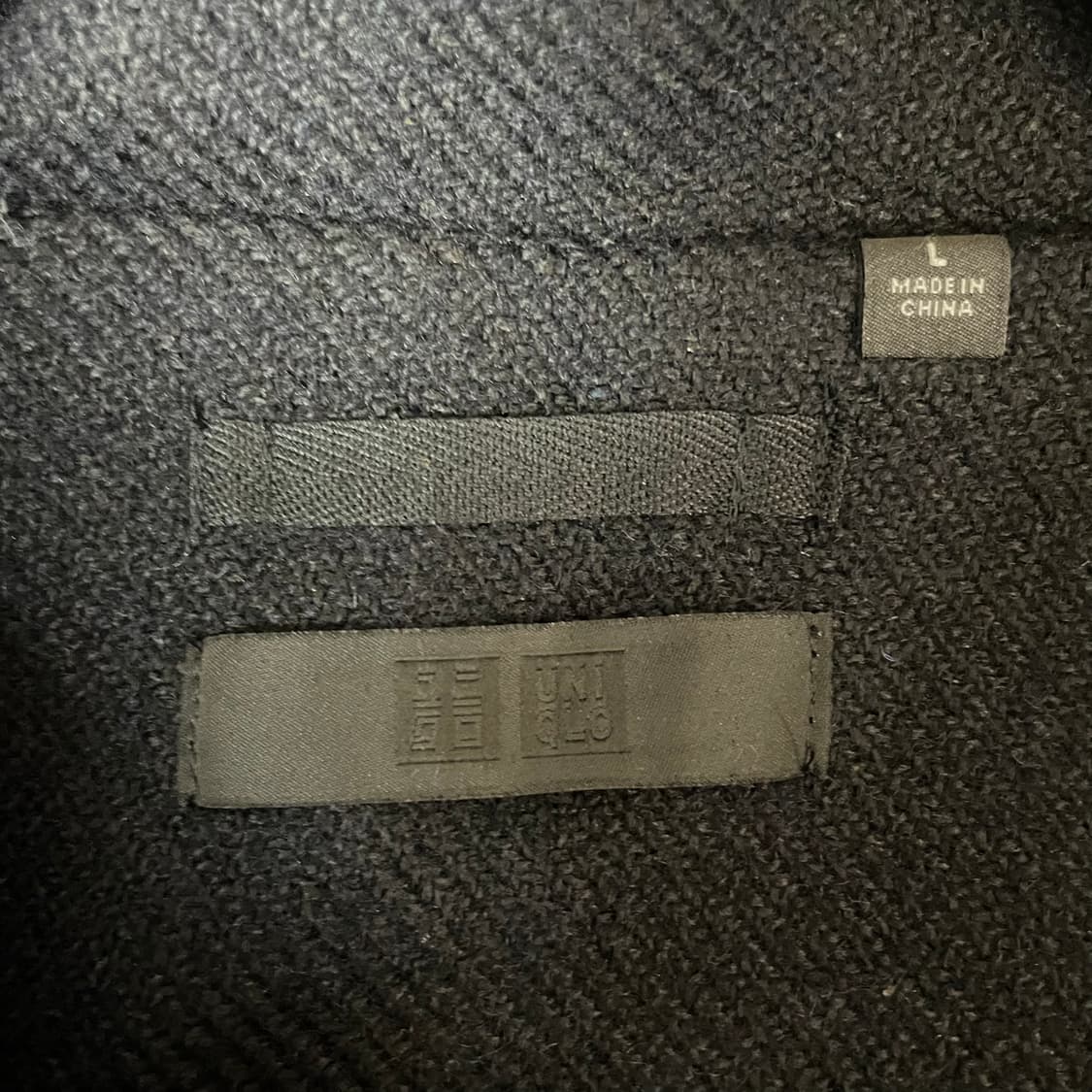 유니클로 네이비 더플 떡볶이 코트 L 상품이미지4