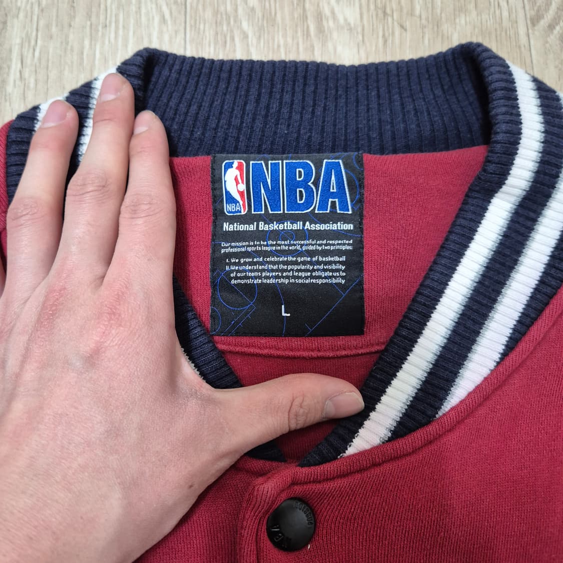 NBA 마이애미 히트 와펜 스웻 바시티 자켓 L(100) 상품이미지8