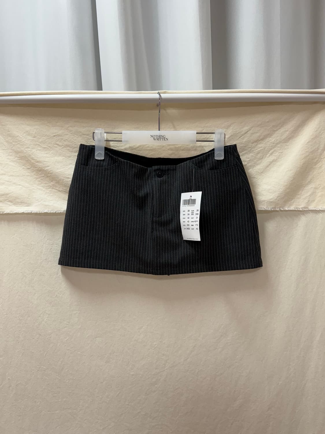 브랜디멜빌 스트라이프 스커트black 상품이미지1