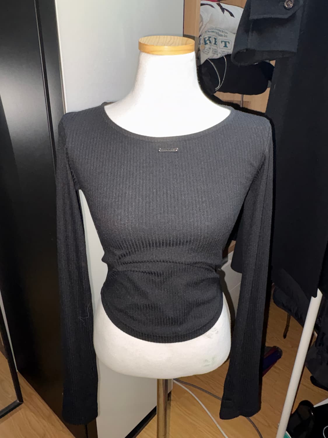 트리밍버드 보트넥 핑거홀 롱슬리브 상품이미지2