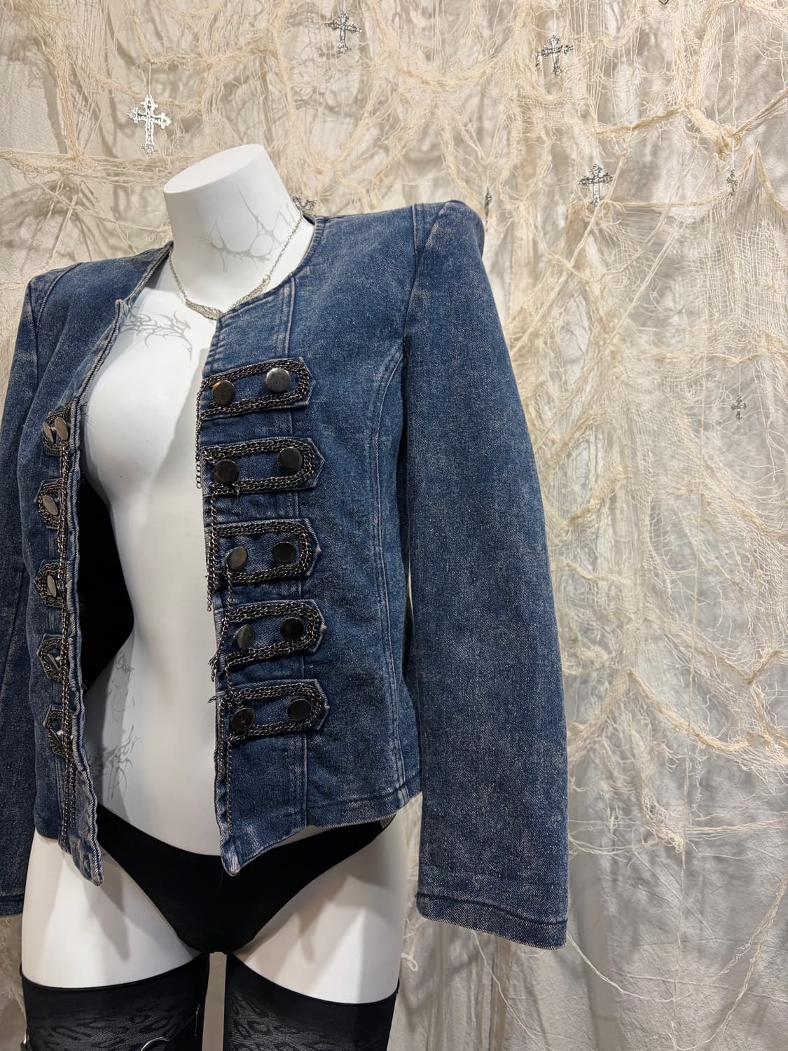 Y2K Chain loop stud detail  jacket 상품이미지5