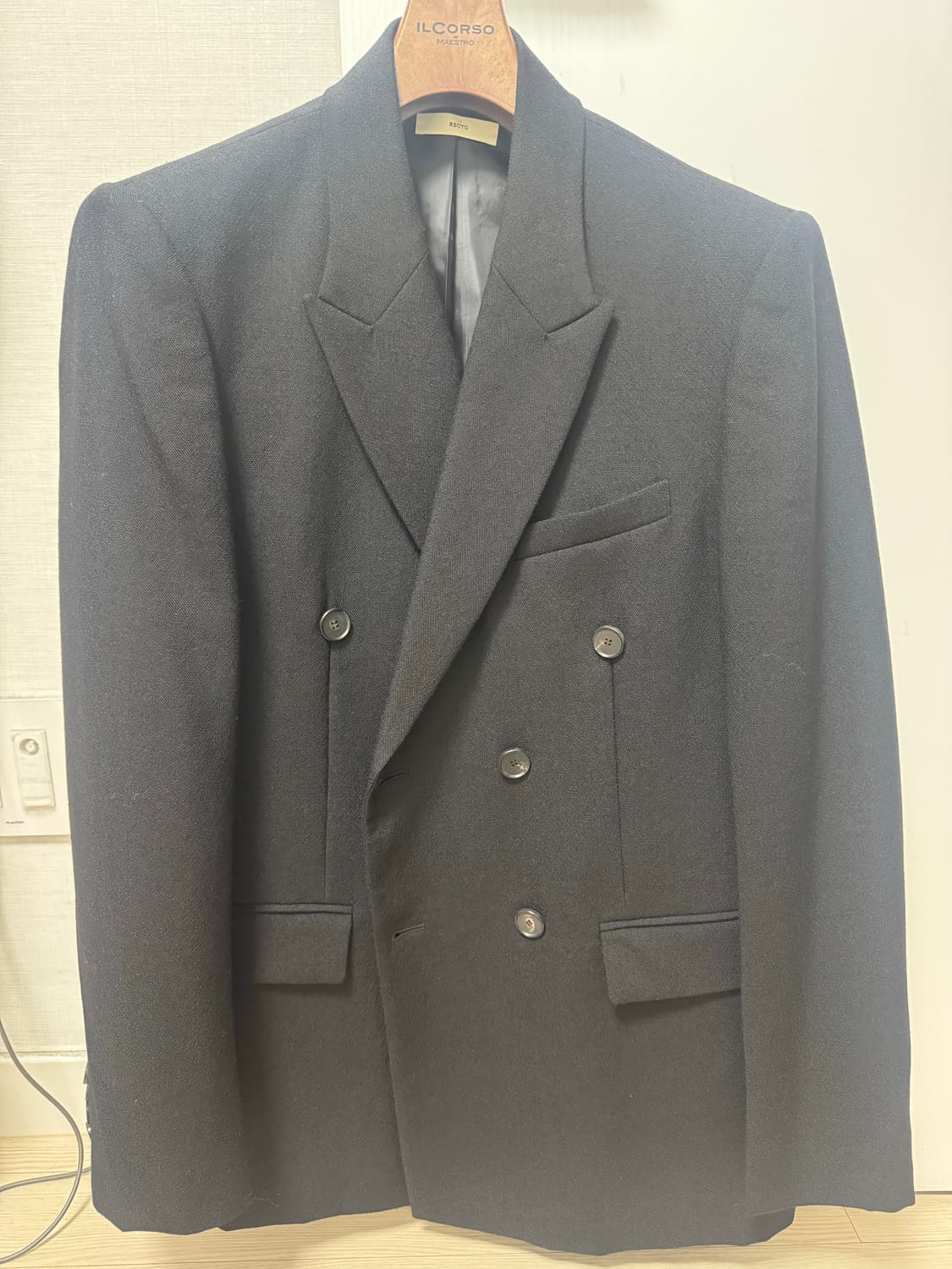 렉토 더블 브레스티드 버진울 자켓 상품이미지1