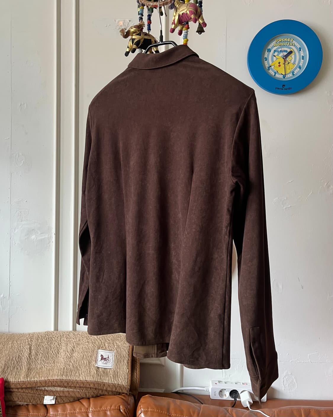 Old KRIZIA Peach-Skin Suede Shirt 상품이미지8