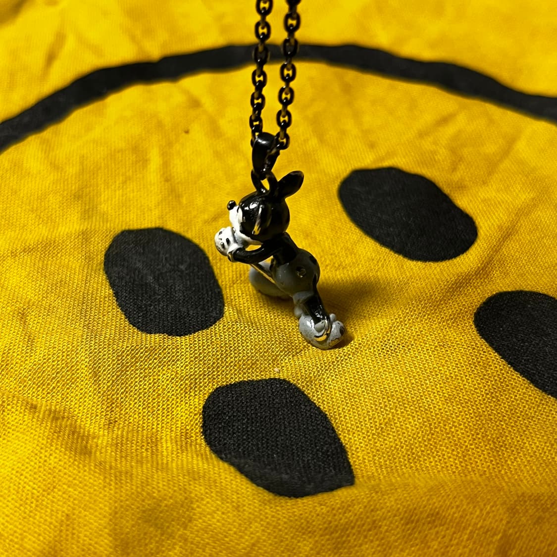 넘버나인 미키마우스 목걸이 모노 컬러 상품이미지3