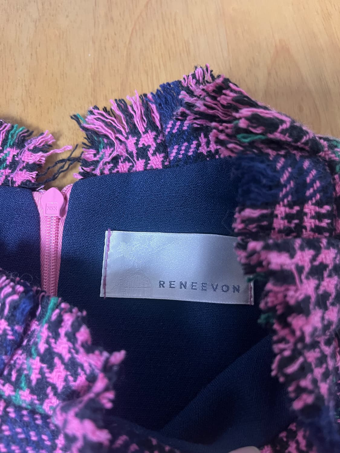 Reneevon 레니본 체리핑크 체크 트위드 코코 원피스_54 사이즈 상품이미지3