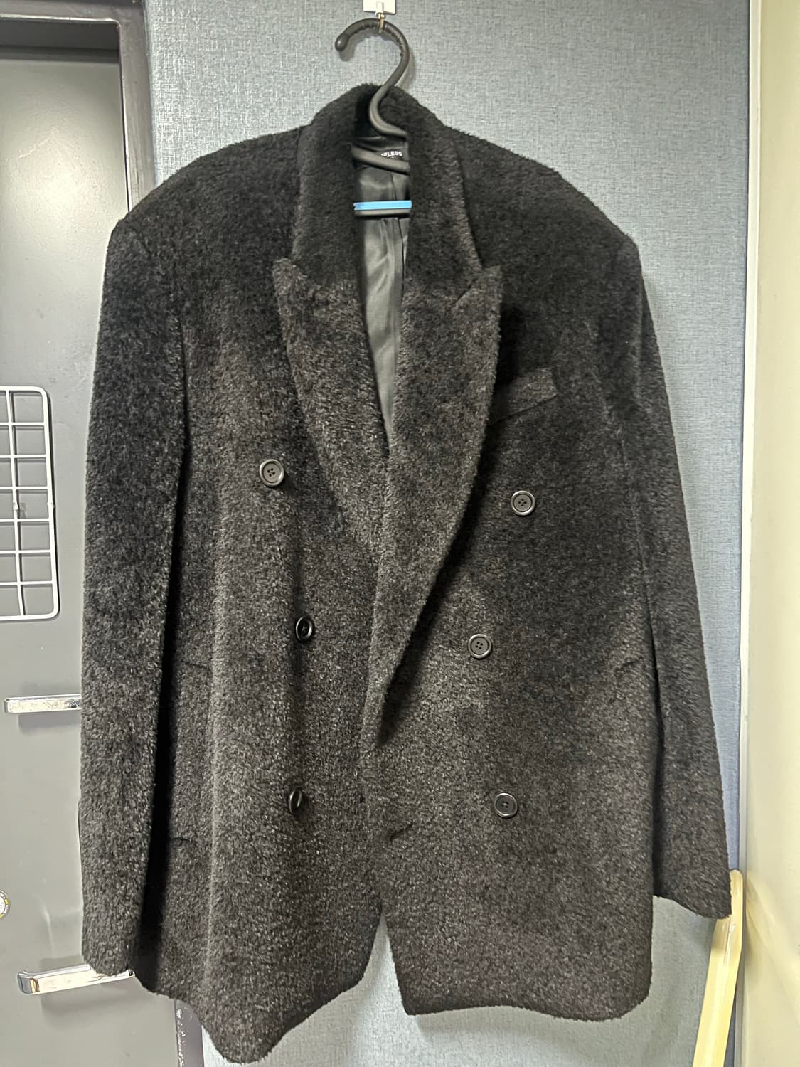 LABELES 블랙 울코트 상품이미지1