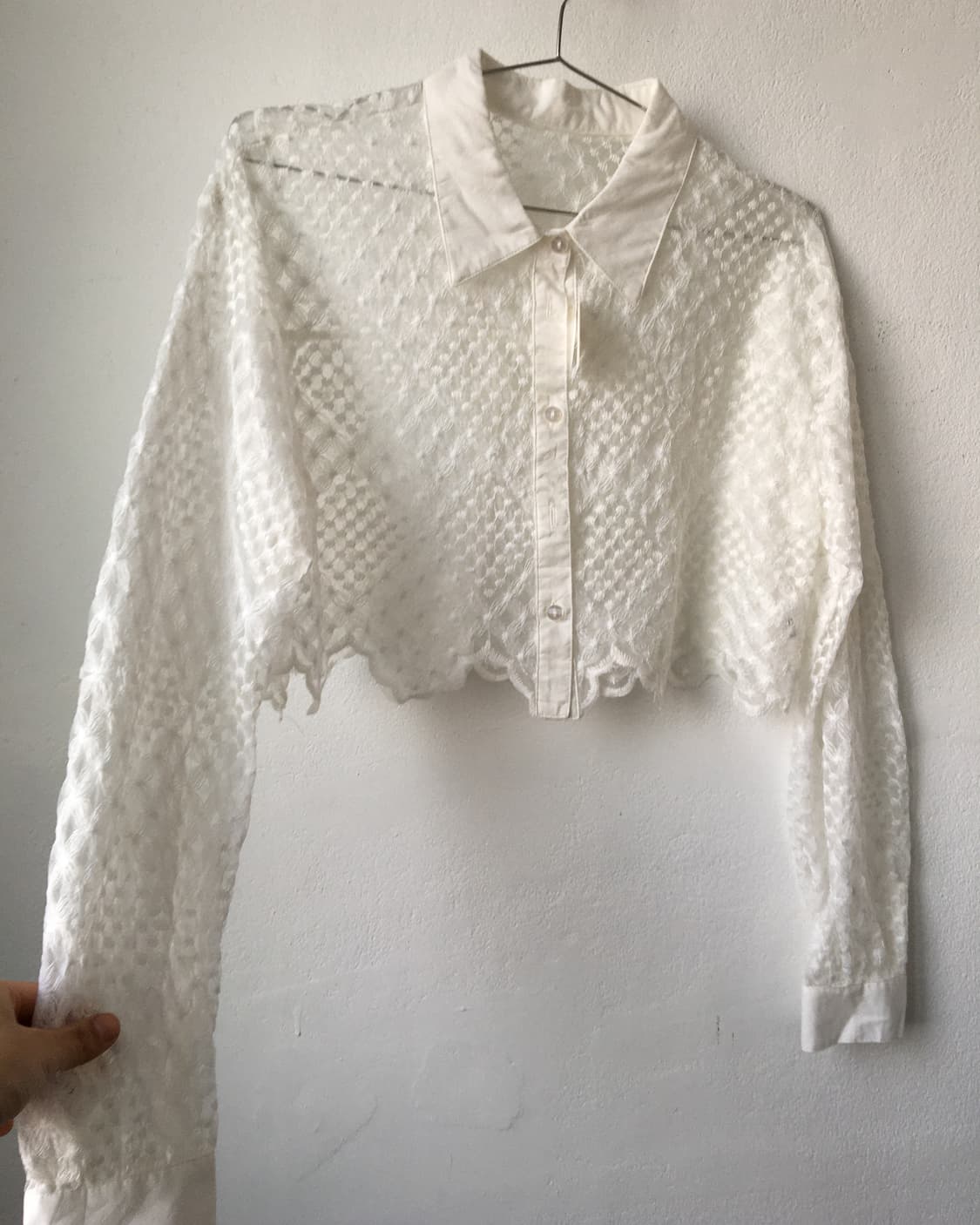 Pattern point see through shirtPattern p 상품이미지4