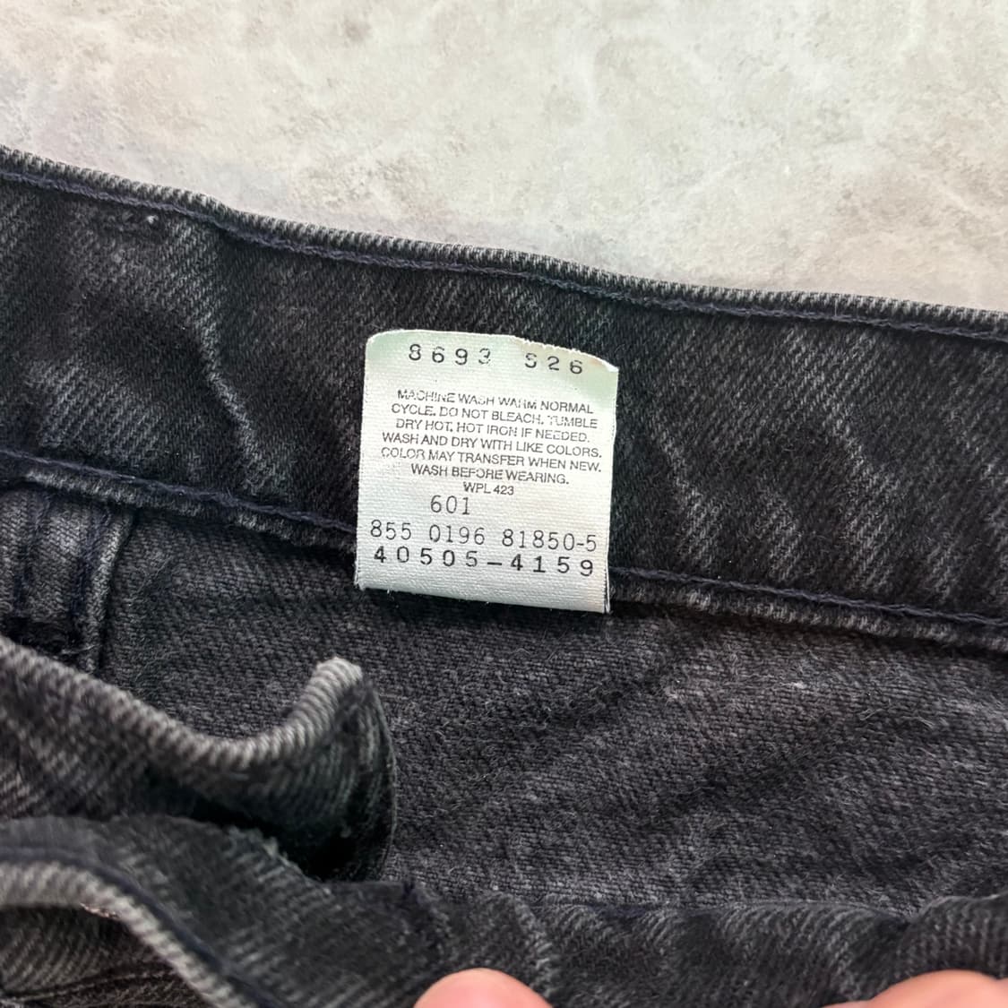 [34] 리바이스 505 오렌지탭 블랙 흑청 상품이미지3