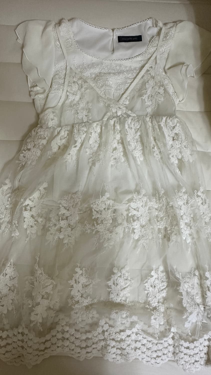 레스트로즈 블라우스 레이스 레이어드 나시 세트 상품이미지1