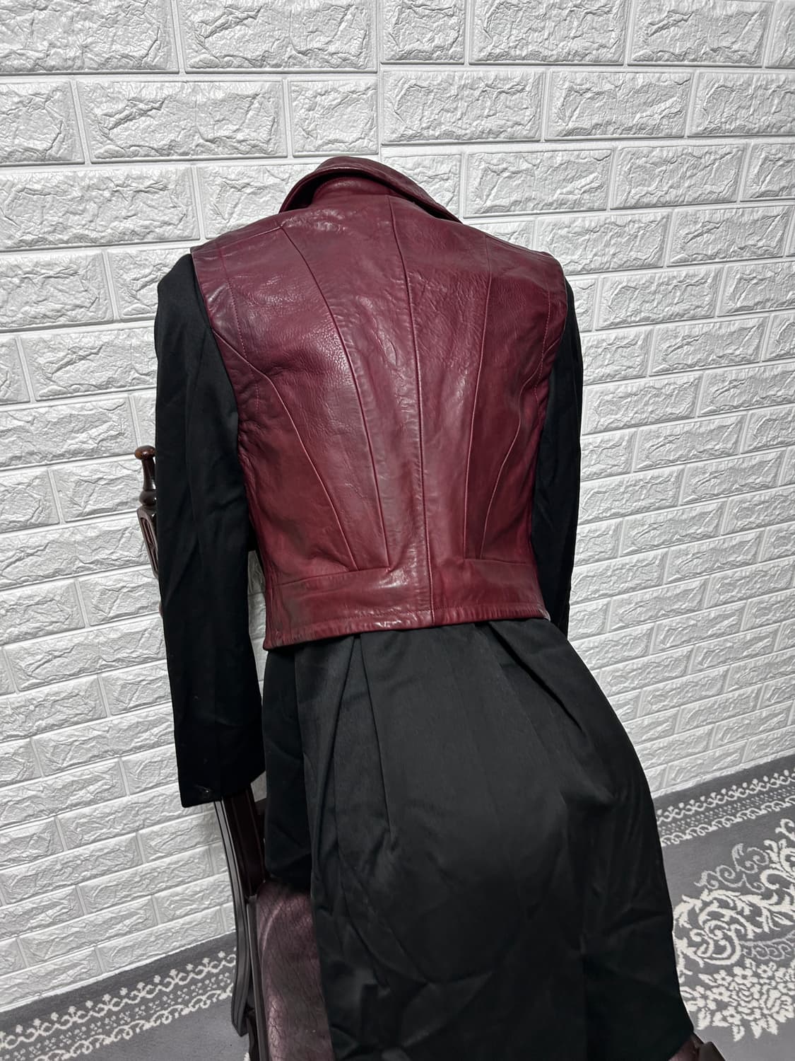 Rag & Bone 레이어드 레더 디테일 코트 자켓 상품이미지4