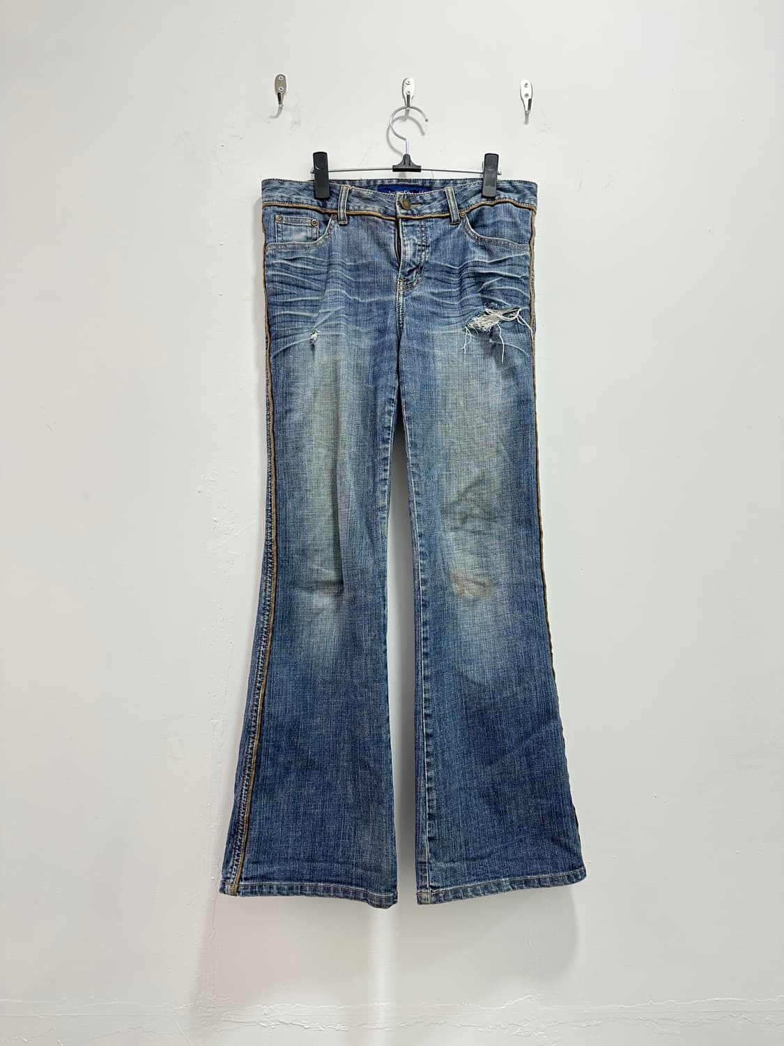 Vintage side line flare cut denim pants 상품이미지3