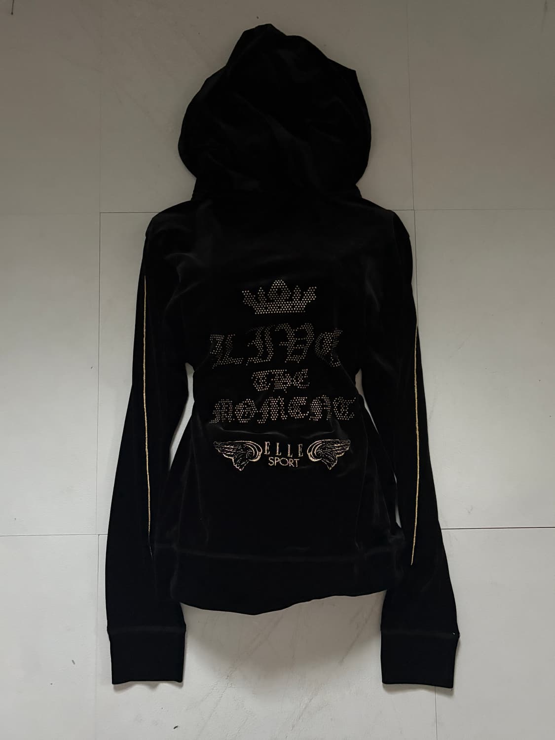 • Black Velvet Hooded Zip-Up 상품이미지7