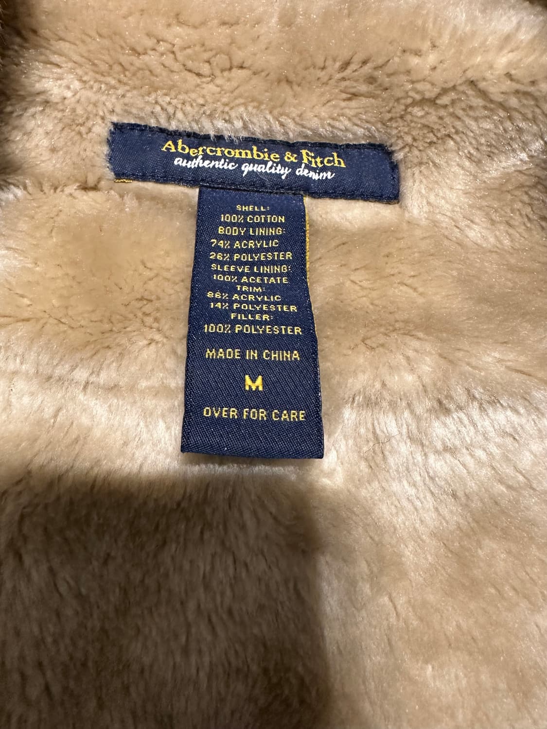 아베크롬비 양털 퍼 데님자켓 m 상품이미지4