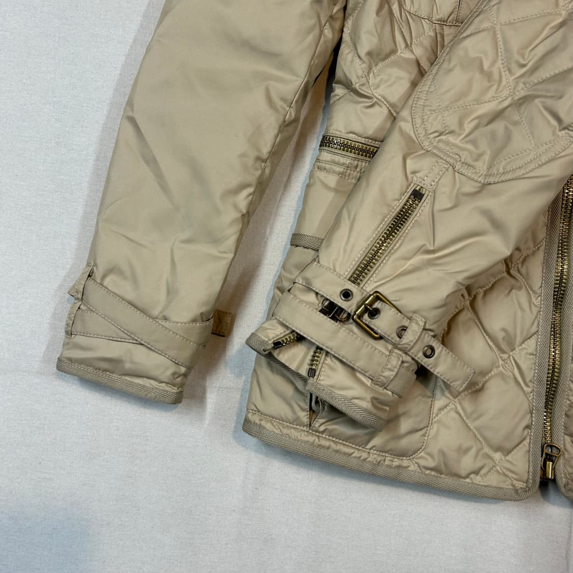 M) 랄프로렌 덕다운 오리털 퀼팅 자켓 베이지 상품이미지3