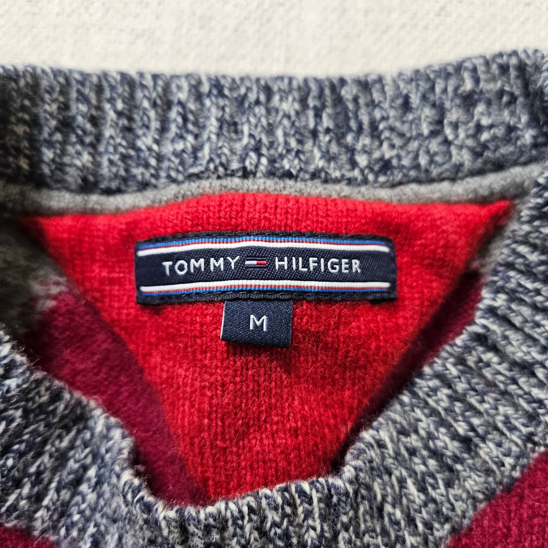M 타미힐피거 아가일 니트 스웨터 0327Y 상품이미지3