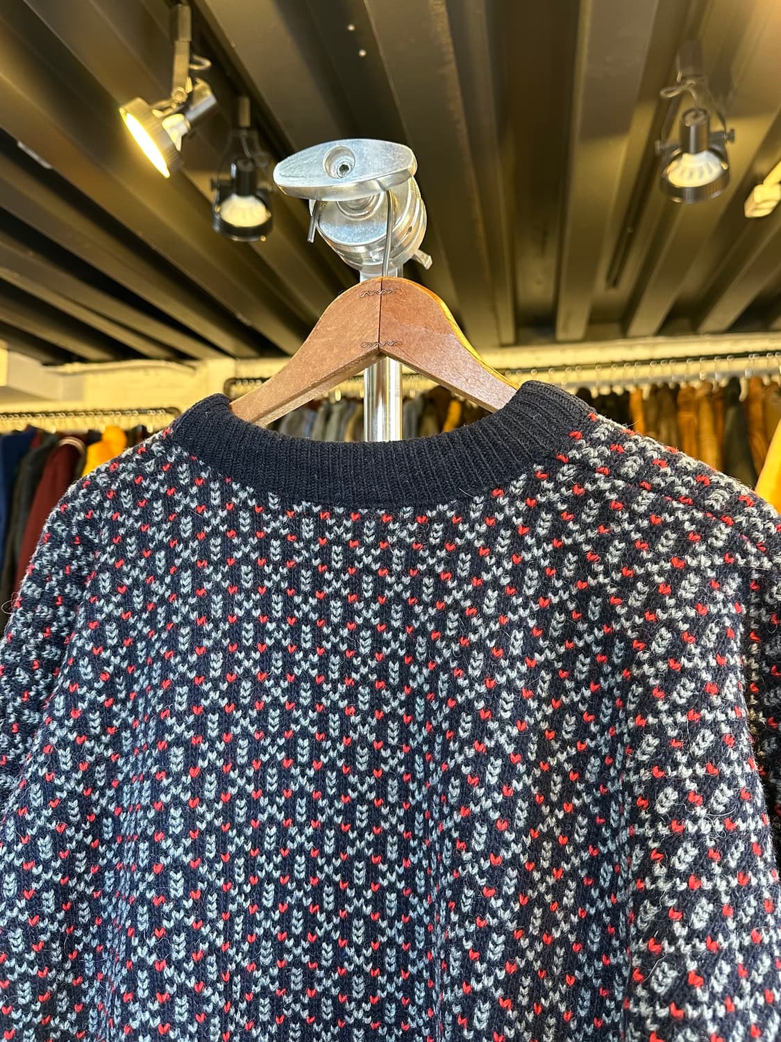 QRE 노르웨이 헤비 울 버드아이 스웨터 니트 상품이미지7