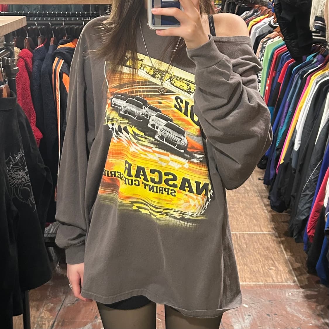 [HI] 나스카 레이싱 그래픽 롱슬리브 그레이 상품이미지2