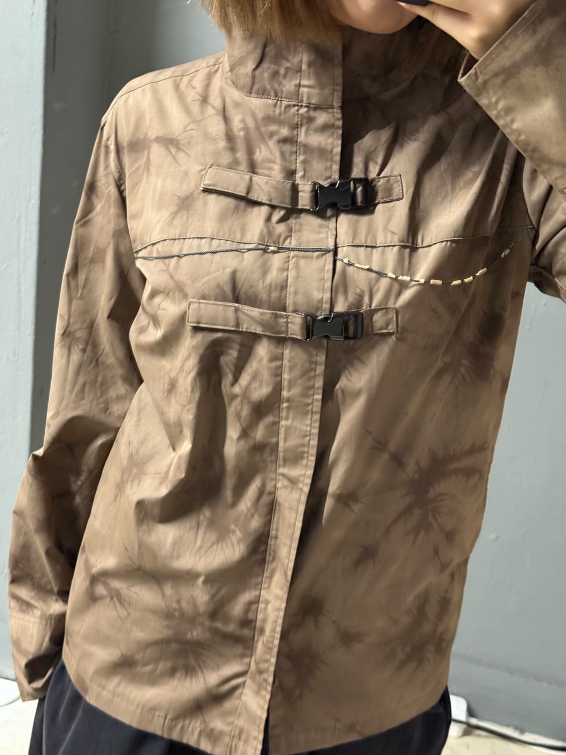 Berning sho grunge printing buckle jk 상품이미지3