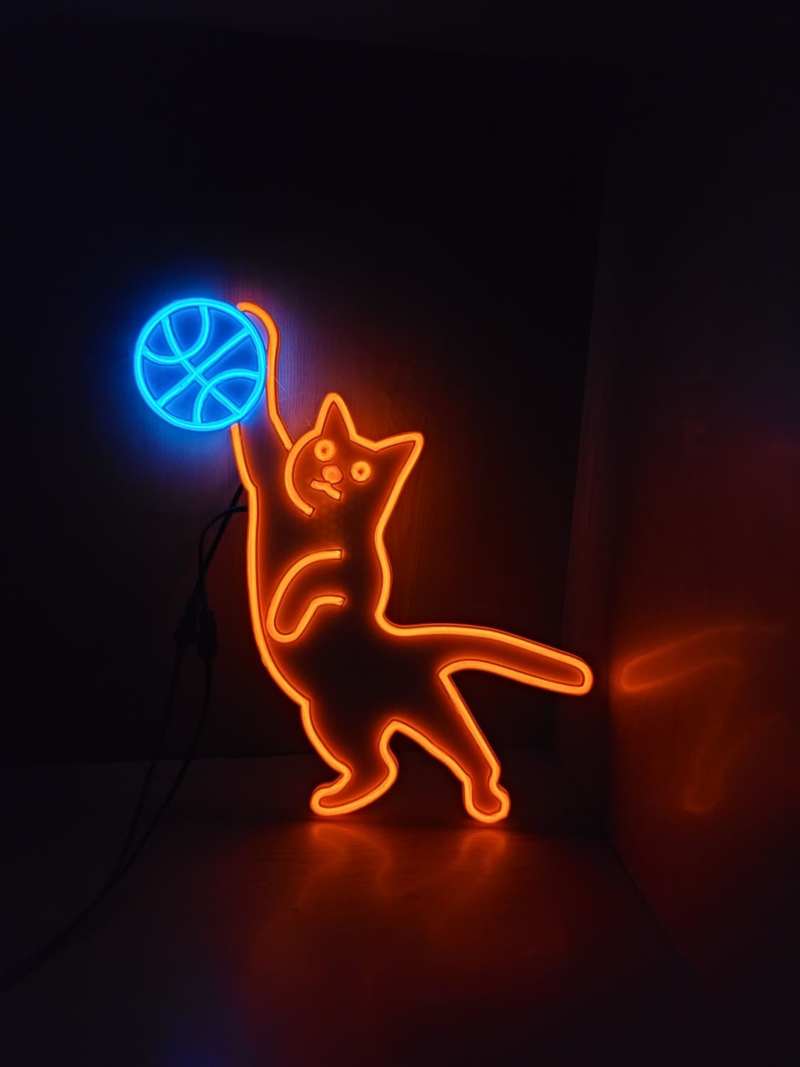 고양이 농구 덩크슛 led 램프 네온사인 조명 힙합 상품이미지3