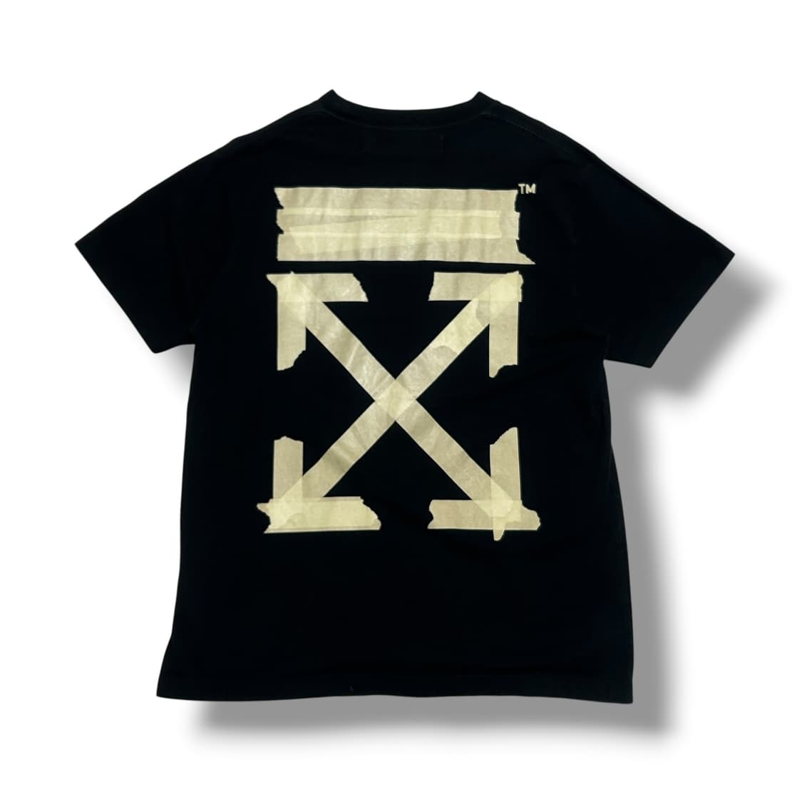 Off White 20 s/s 테이프 애로우 오버핏 블랙 반팔티 상품이미지1