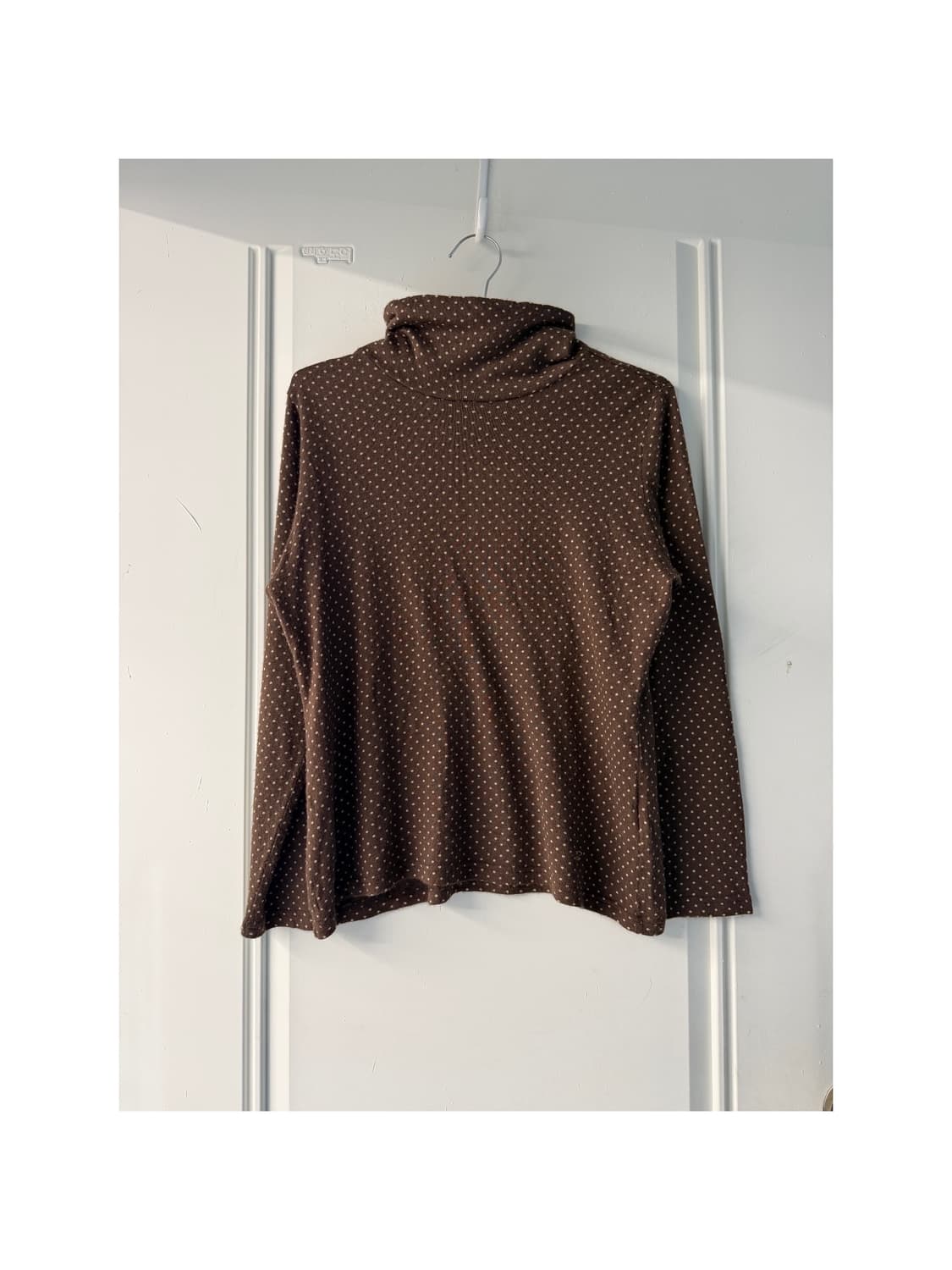 일본빈티지 골든베어 브라운 도트 터틀넥 상품이미지1