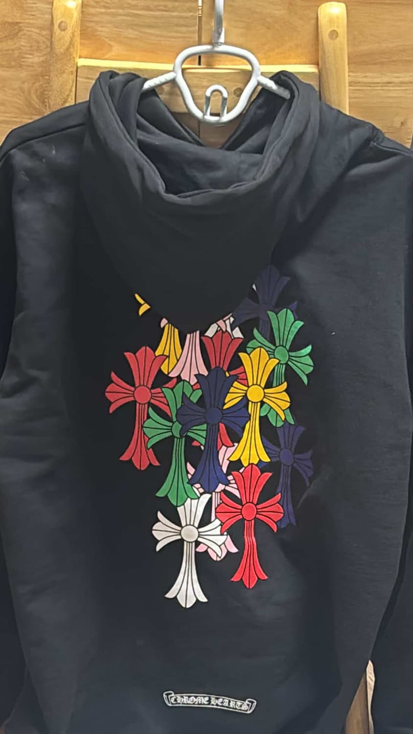 크롬하츠 멀티 컬러 크로스 세머터리 후드 블랙 상품이미지1