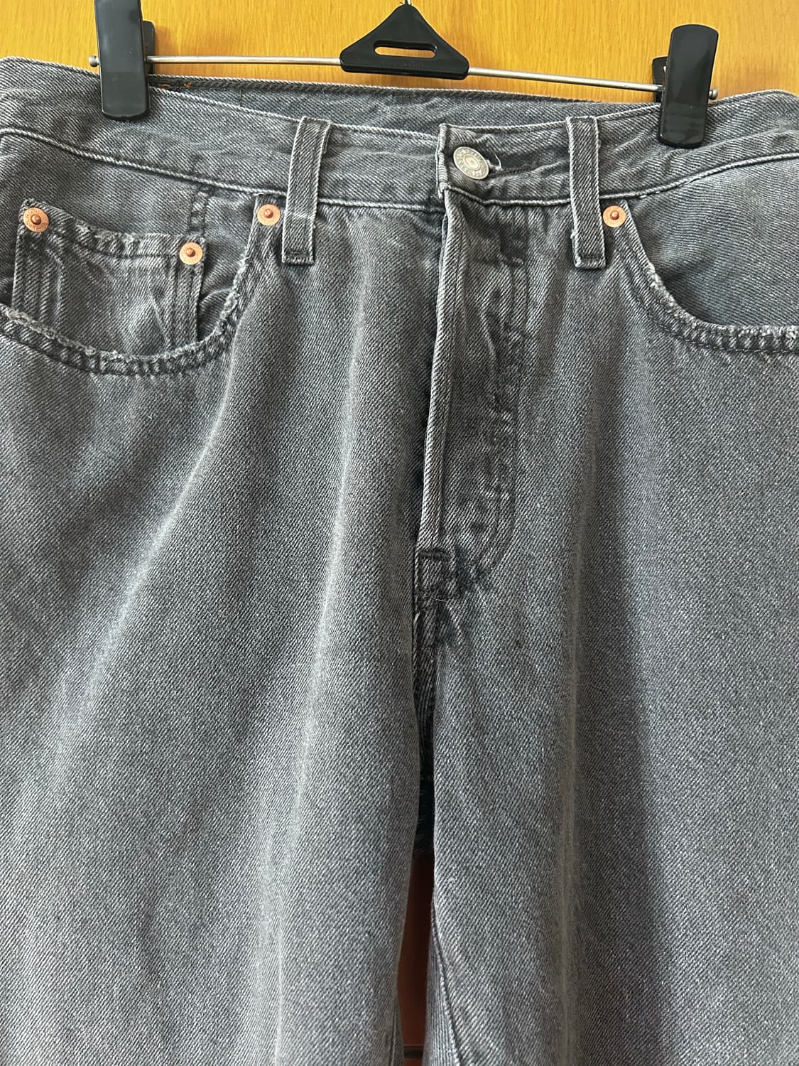 리바이스 501 크롭 진 흑청 / 랙앤본 데님 청바지 가니 토템 마시모두 상품이미지4