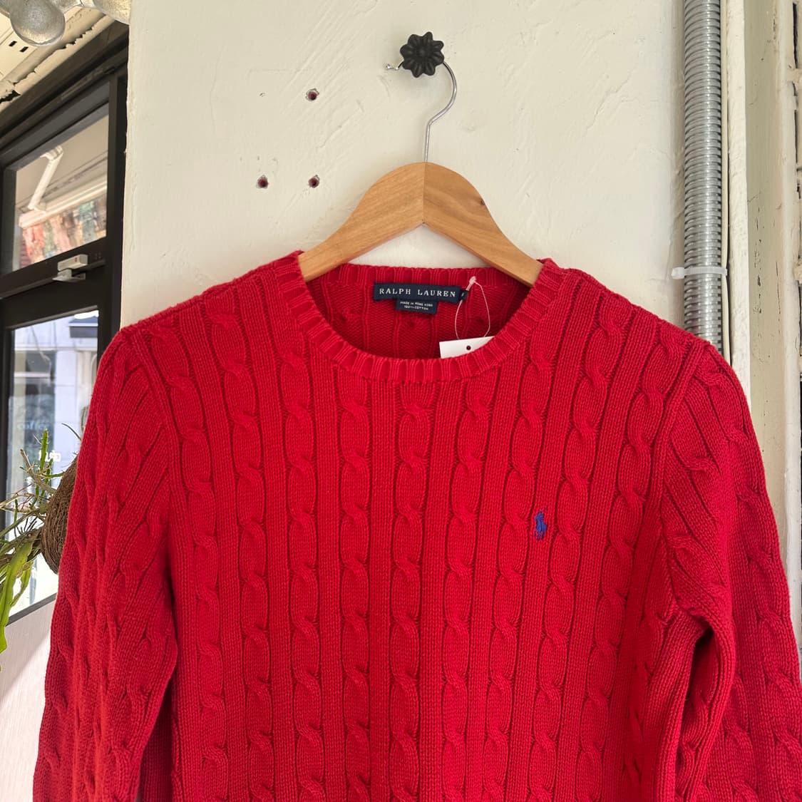 15508 - 폴로 랄프로렌 레드 케이블 니트 상품이미지1