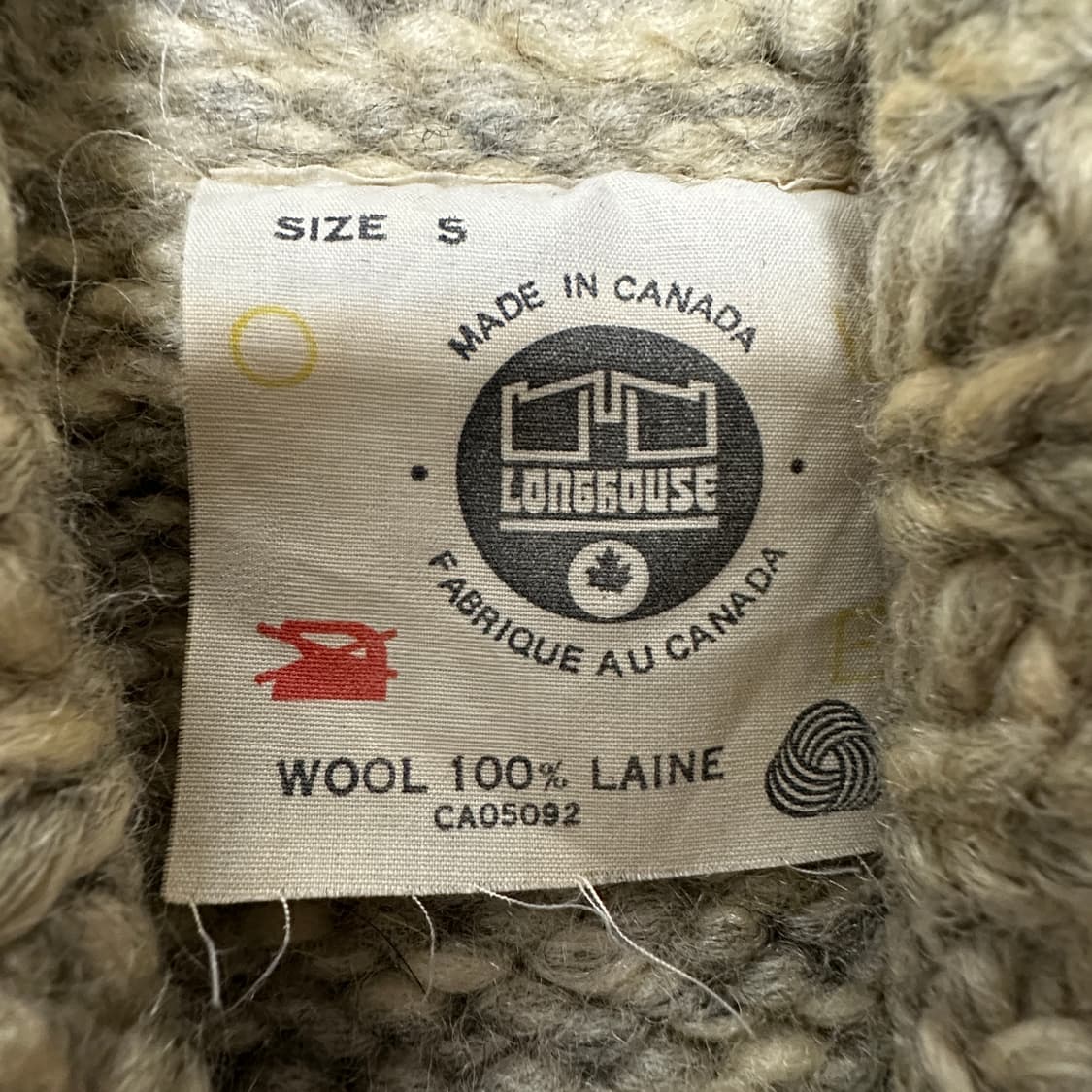 VINTAGE canada made cowichan knit vest 상품이미지3