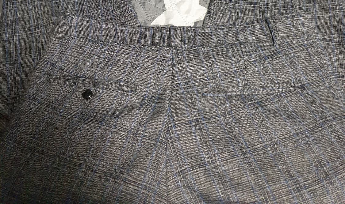 (디자이너 초판)마랑고니 클래식체크 더블버튼 피크트라펠 수트셋업  그레이 상품이미지6